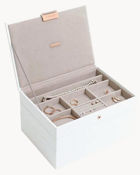 Portagioie Classic White & Rose Gold, set da 3