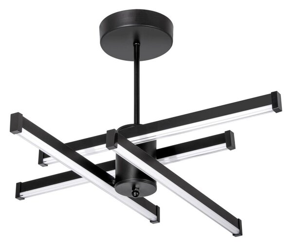 Lampadario a sospensione con supporto rigido LED 4xLED/10W/230V 3000-6500K diametro 68 cm nero