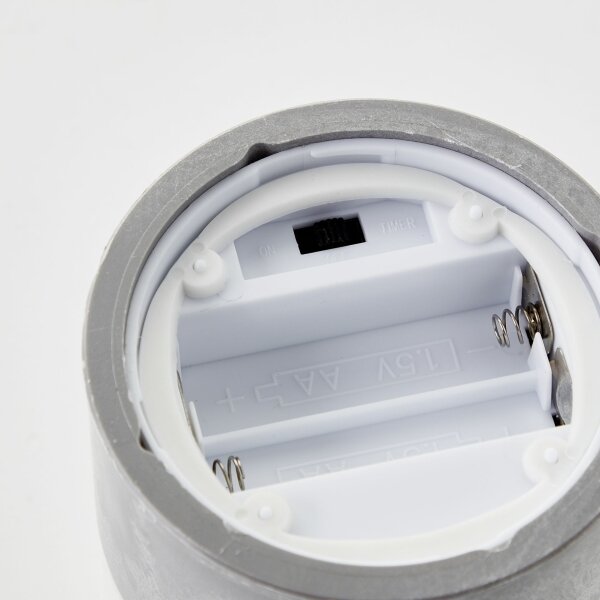 Brilliant - Set da 3 candele LED BOUGIE LED/2xAA IP44 grigie/bianche