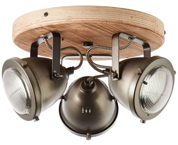 Brilliant - Faretto CARMEN WOOD 3xGU10/5W/230V eucalipto
