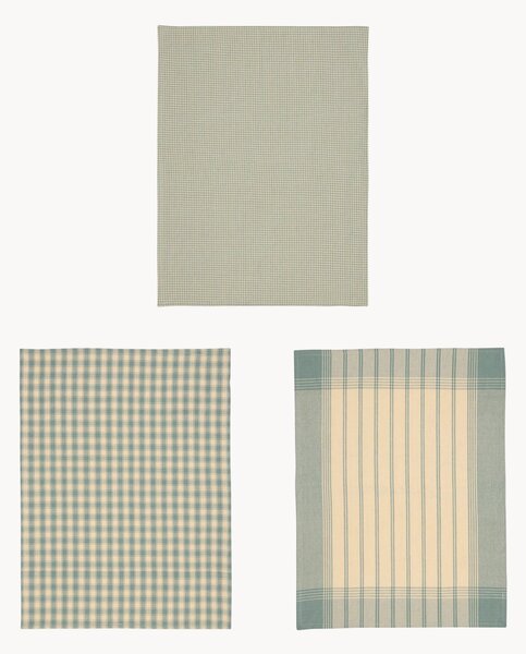 Set di 3 strofinacci in cotone Campagne
