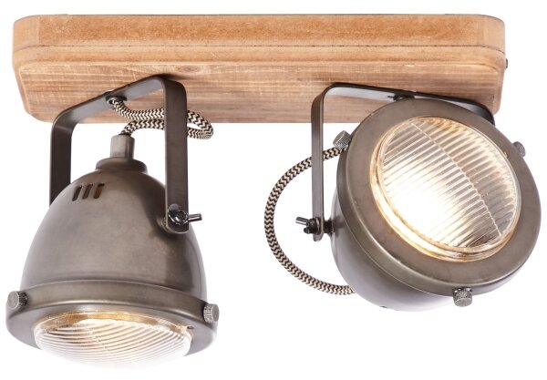 Brilliant - Faretto CARMEN WOOD 2xGU10/5W/230V eucalipto