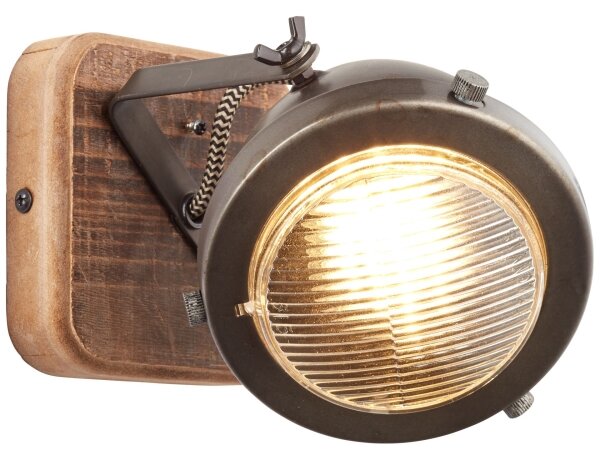 Brilliant - Faretto da parete CARMEN WOOD 1xGU10/5W/230V eucalipto