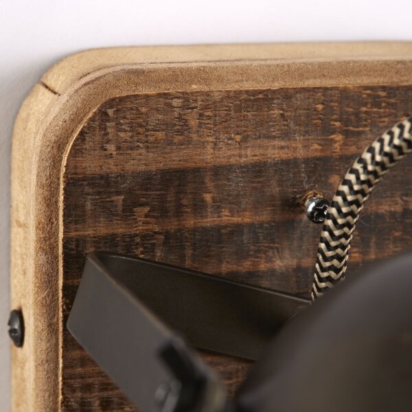 Brilliant - Faretto da parete CARMEN WOOD 1xGU10/5W/230V eucalipto