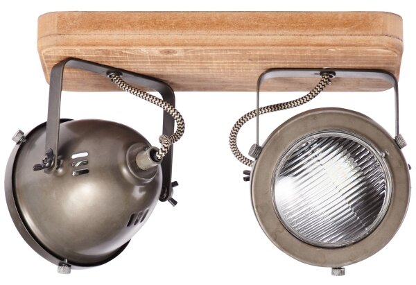 Brilliant - Faretto CARMEN WOOD 2xGU10/5W/230V eucalipto