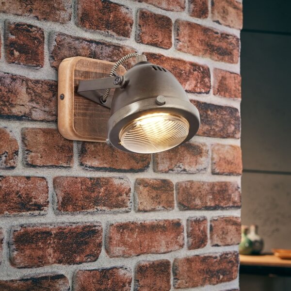 Brilliant - Faretto da parete CARMEN WOOD 1xGU10/5W/230V eucalipto