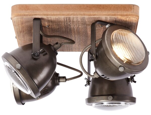 Brilliant - Faretto CARMEN WOOD 4xGU10/5W/230V eucalipto