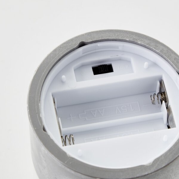 Brilliant - Set di 2 candele LED ILLUSION LED/2xAA IP44 grigio/nero fumé