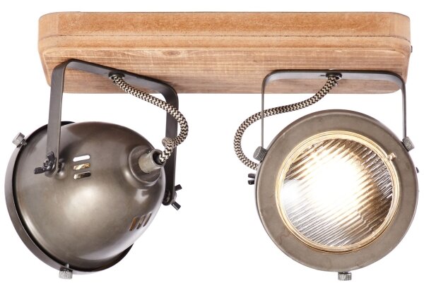 Brilliant - Faretto CARMEN WOOD 2xGU10/5W/230V eucalipto