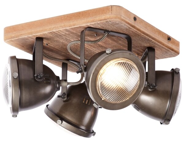 Brilliant - Faretto CARMEN WOOD 4xGU10/5W/230V eucalipto