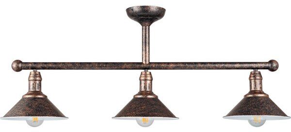Brilagi - Lampadario a stelo FORGE 3xE27/60W/230V patina/oro/nero