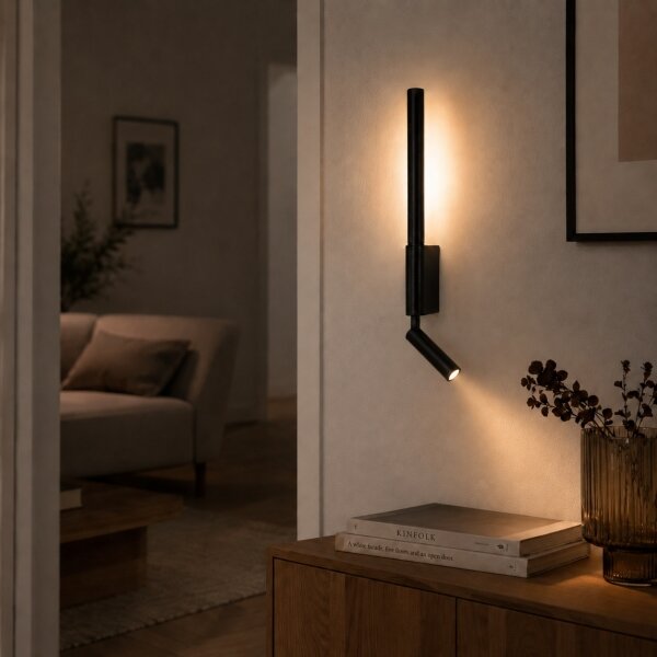 Brilagi - Faretto da parete LED VIXON LED/3W/230V + LED/5W nero CRI 90