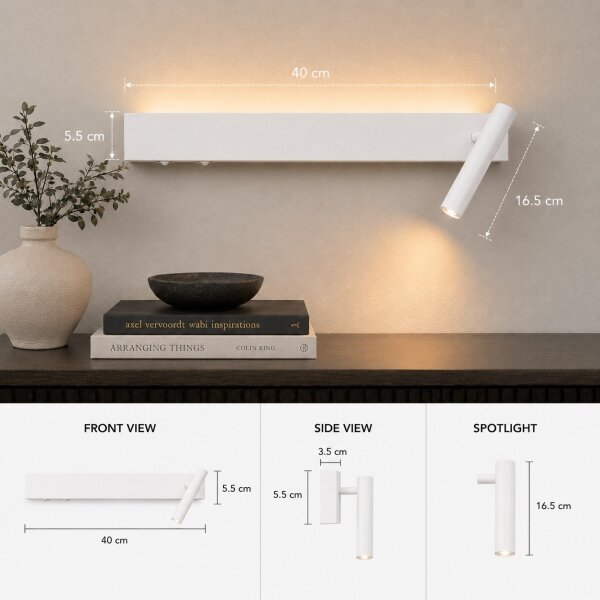 Brilagi - Faretto da parete LED ARLIX LED/3W/230V + LED/7W bianco CRI 90