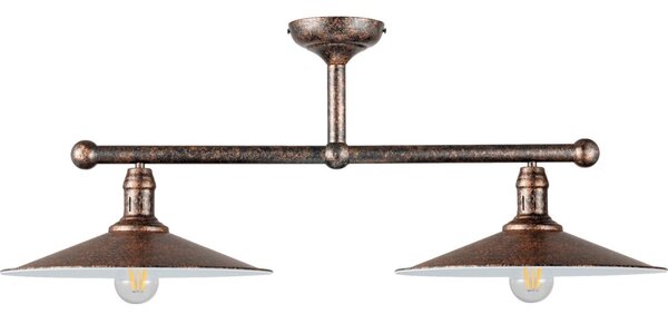 Brilagi - Lampadario a stelo FORGE 2xE27/60W/230V patina/oro/nero