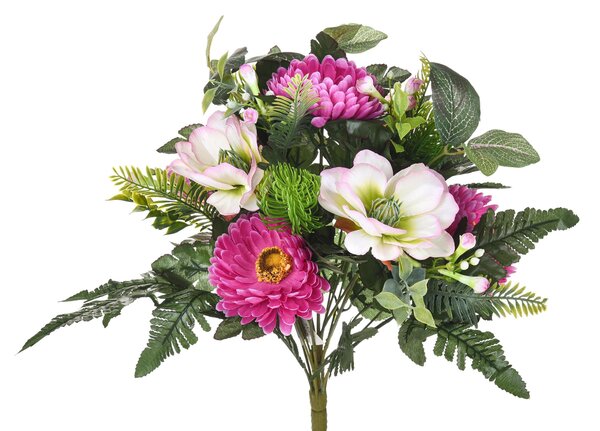 Set 2 Bouquet Artificiale con Magnolia Altezza 60 cm Rosa