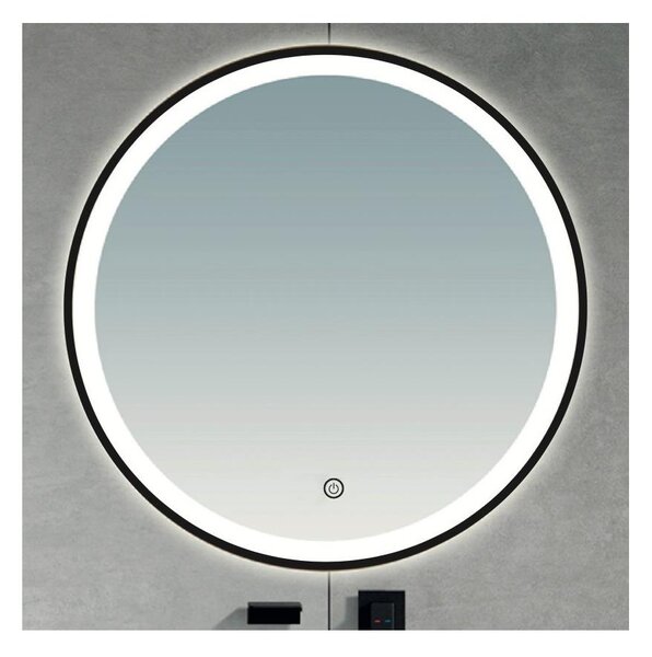 Brilagi - Specchio da bagno LED ASTI LED/19W/230V 60 cm nero IP44 IRC 90 dimmerabile + CCT
