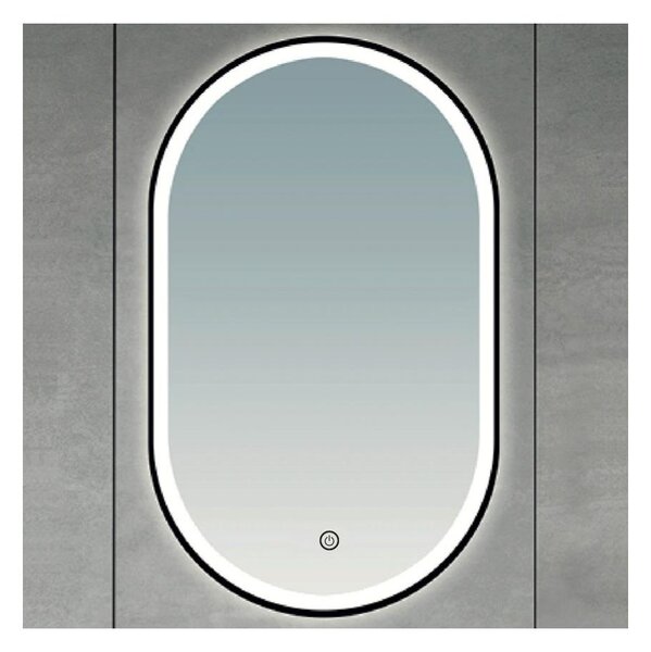 Brilagi-LED Specchio da bagno CANZO LED/25W/230V 50x80 cm nero IP44 CRI 90 dimmerabile + CCT