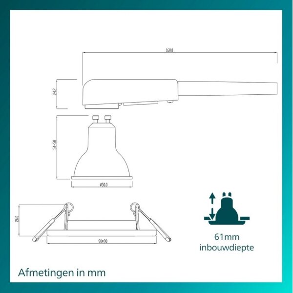 Philips - Faretto da incasso PERIDOT 1xGU10/7W/230V nero