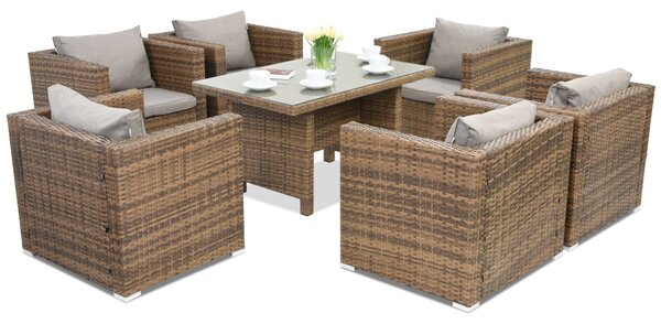 Mobili da giardino in technorattan Roma Premium 6 Garden Point marrone