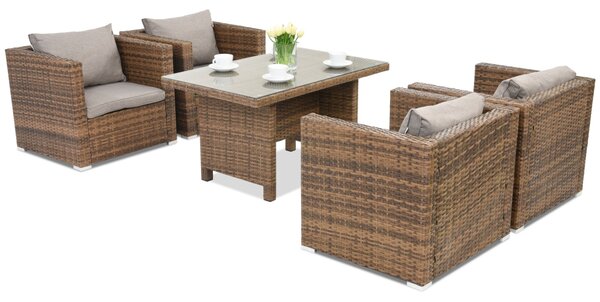 Mobili da giardino in technorattan Roma Premium 4 Garden Point marrone