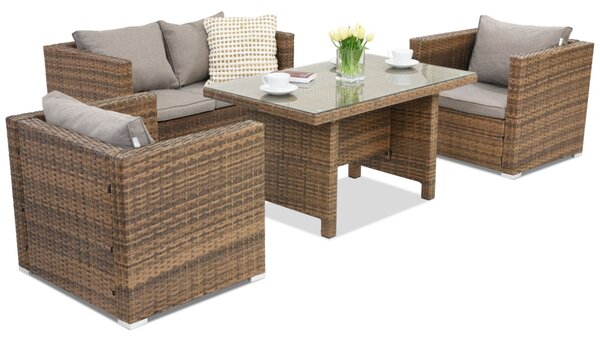 Mobili da giardino in technorattan Roma Apetito 4 Garden Point marrone
