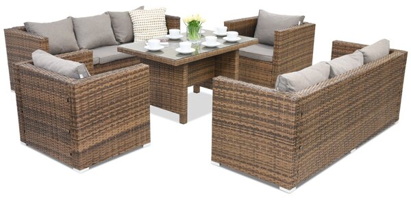 Mobili da giardino in technorattan Roma Apetito 8 Garden Point marrone