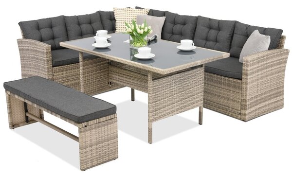 Mobili da giardino Latina in technorattan Garden Point grigio