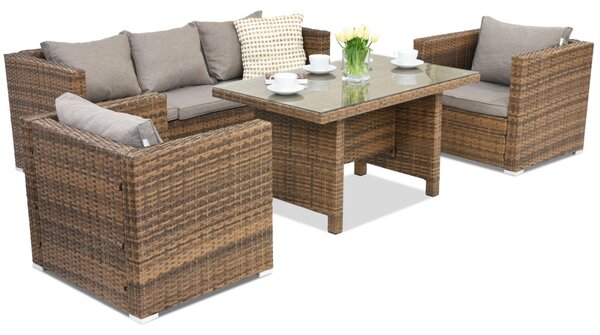 Mobili da giardino in technorattan Roma Apetito 5 Garden Point marrone