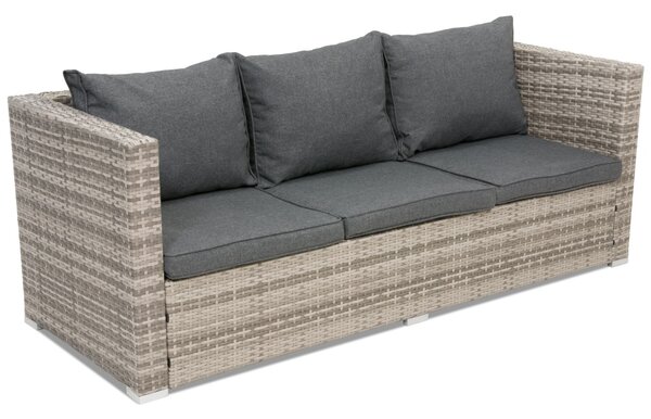 Divano in tecnorattan a 3 posti Roma Garden Point grigio