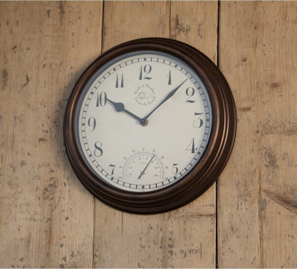 Orologio da parete per esterni con termometro Tempo - Esschert Design