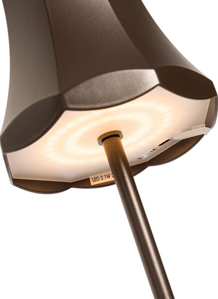 Set di 2 lampade da tavolo retrò bronzo scuro ricaricabili IP44 - Granny