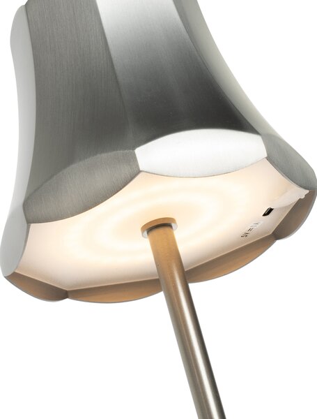 Set di 2 lampade da tavolo retrò in metallo canna di fucile ricaricabili IP44 - Granny