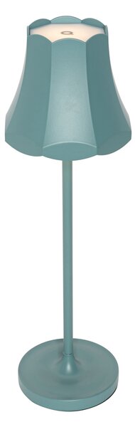Lampada da tavolo retrò blu minerale ricaricabile IP44 - Granny