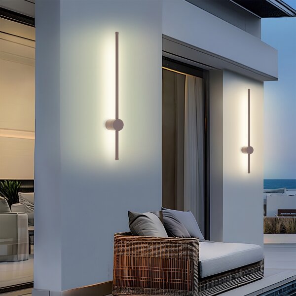 Brilagi - Applique da esterno AURA LED/12W/230V 3000K IP54 65 cm marrone CRI 90