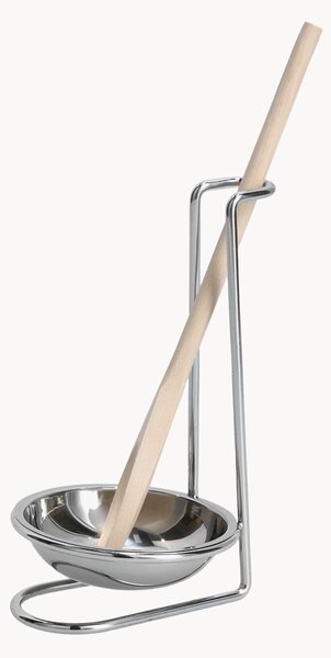 Cucchiaio e supporto in acciaio inox Iris 2 pz