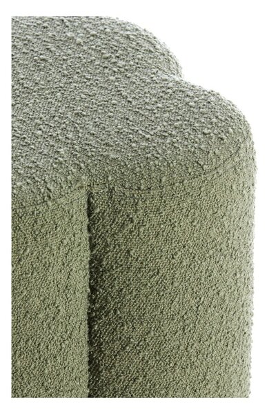 Sgabello in tessuto bouclé verde Nalani - Light & Living