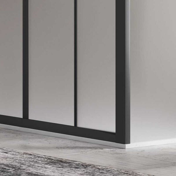 Kamalu box doccia 70x160 doppio scorrevole telaio nero vetro piumato | kfn6000sn