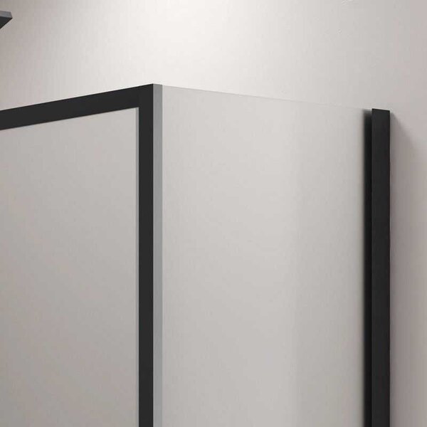 Kamalu box doccia vetro piumato 70x110 telaio nero opaco | kfn5000sn