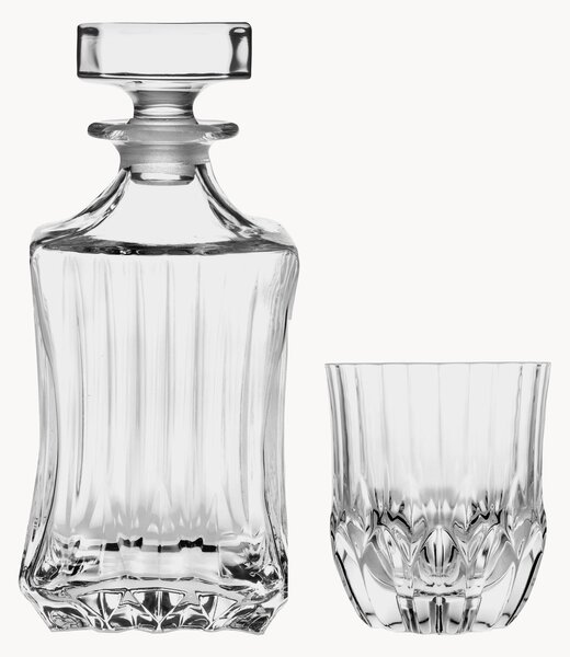 Set decanter e bicchieri da whisky in cristallo Adagio 7 pz