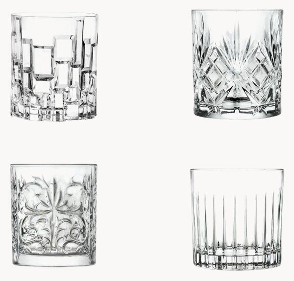 Set di 4 bicchieri da whisky in cristallo Mixology