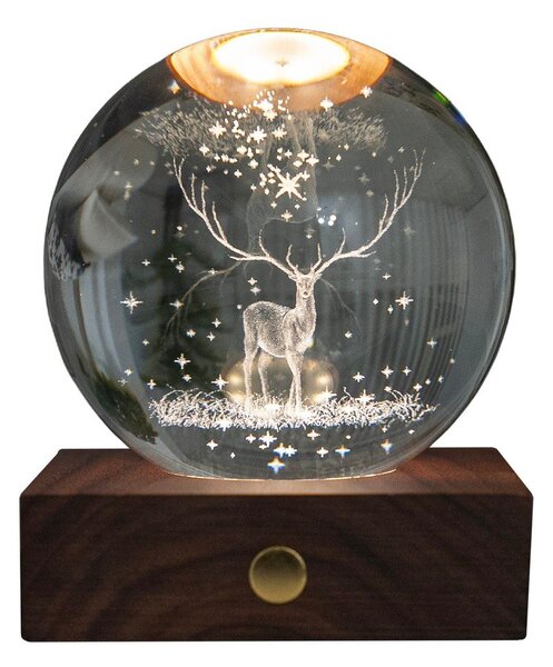 Decorazione luminosa marrone scuro con ricarica USB Amber – Gingko