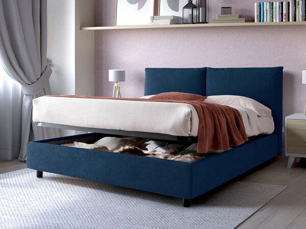 Letto Matrimoniale Contenitore NIMES Blu