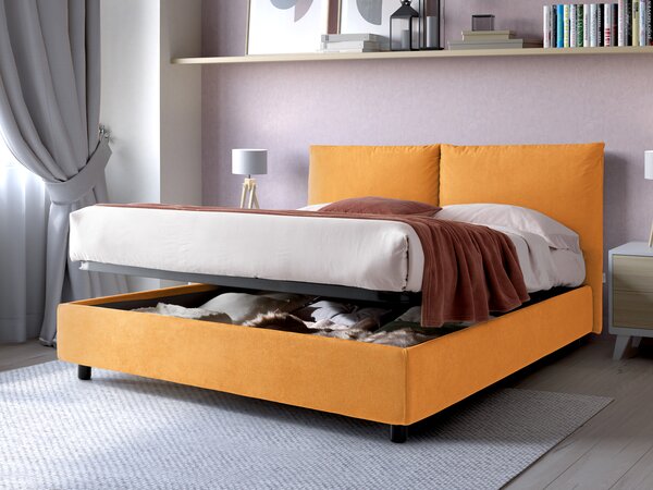 Letto Matrimoniale Contenitore NIMES Giallo senape