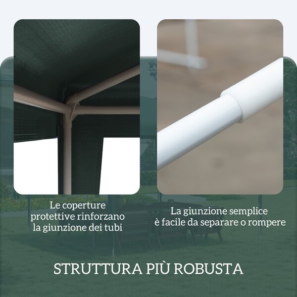 Outsunny Gazebo da Giardino 3x3 m Pieghevole e Portatile con Copertura Anti UV, Verde