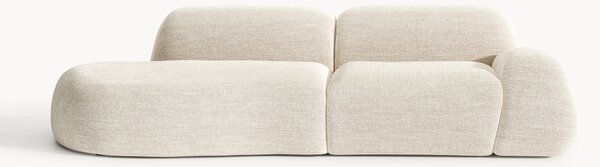 Chaise longue componibile 3 posti in bouclé Wolke
