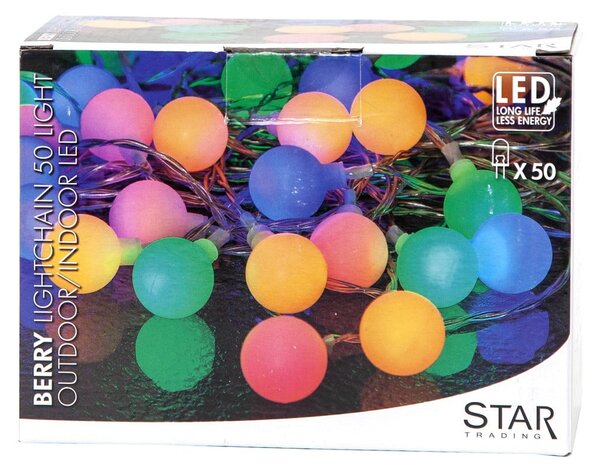 Catena luminosa colorata Partylights , lunghezza 7,35 m Berry - Star Trading