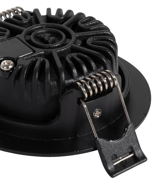 Set di 6 faretti da incasso neri orientabili 8,2 cm con LED Dim to Warm IP54 Ultra Slim - Pupil