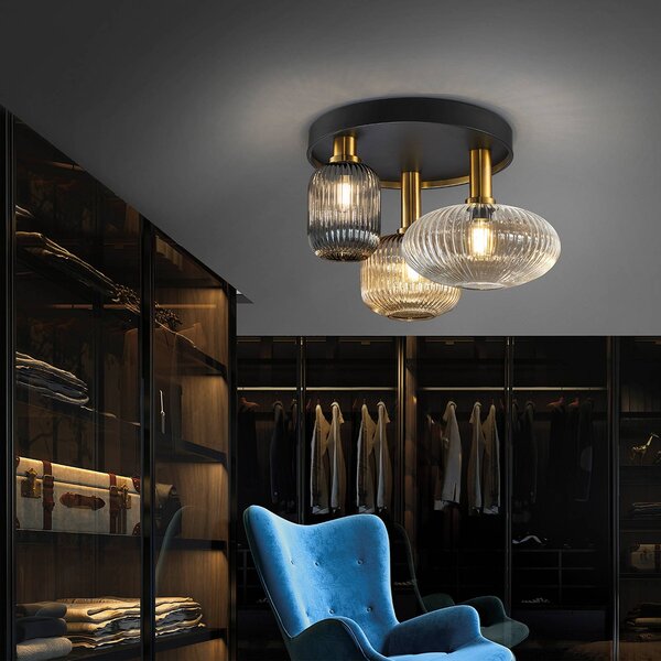 Schuller Valencia Plafoniera soffitto Norma, dimmerabile, Multicolore, Soggiorno / Sala da pranzo, Metallo, Plafoniera