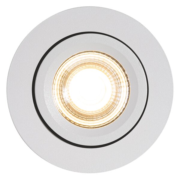 Set di 6 Faretti da Incasso Moderni Bianchi 8,2 cm Incl. LED IP54 Ultra Sottili - Pupil