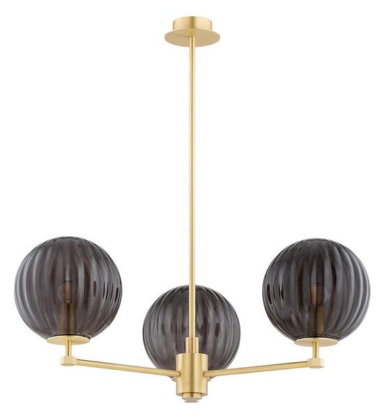 Argon 6310 - Lampadario a sospensione con supporto rigido PALOMA 3xE14/7W/230V oro/nero